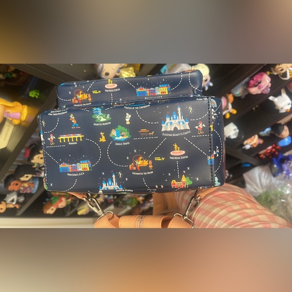 Loungefly Disneyland 65 Anniversary Map 2-in-1 Convertible Mini Bag BoxLunch Exc main image 5